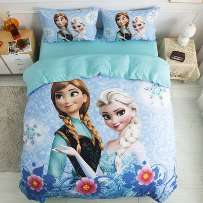 Anna Och Elsa Blå Sängkläder Set