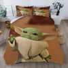 Brunt Baby Yoda Påslakan