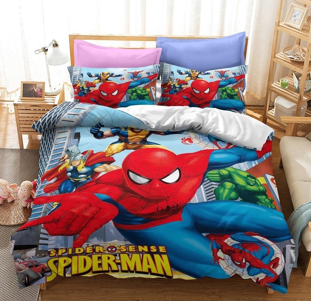 Marvel Spider Man And The Avengers Påslakan