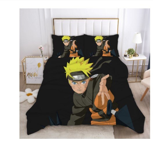 Svart Naruto Påslakan