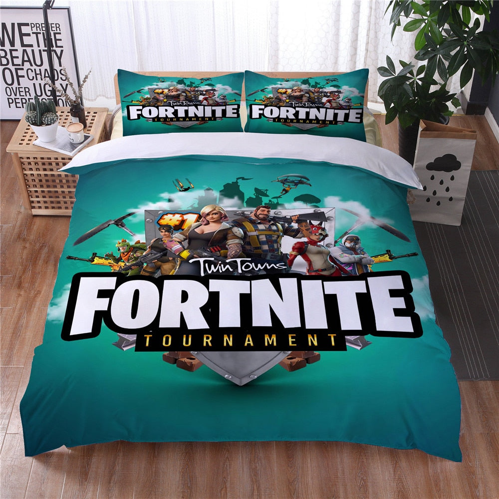 Turkos Fortnite Påslakan