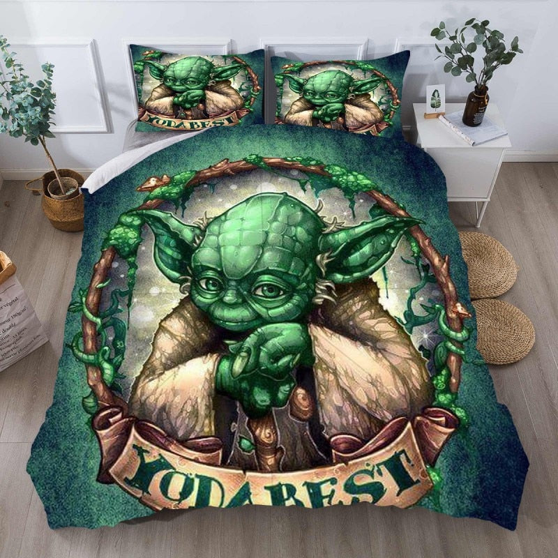 Green Star Wars Påslakan Master Yoda