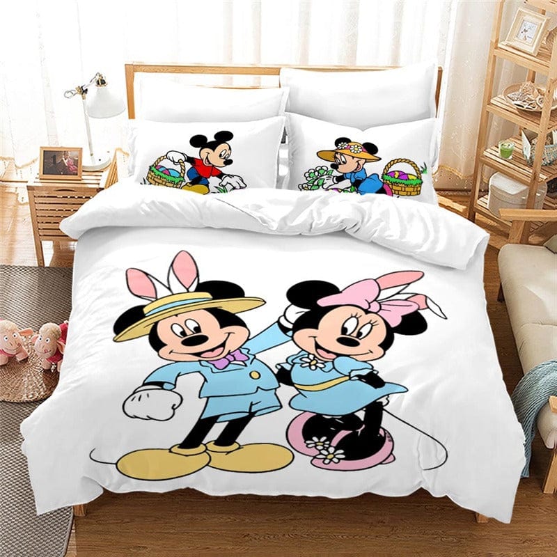 Vit Påslakan Mickey Minnie Vuxen