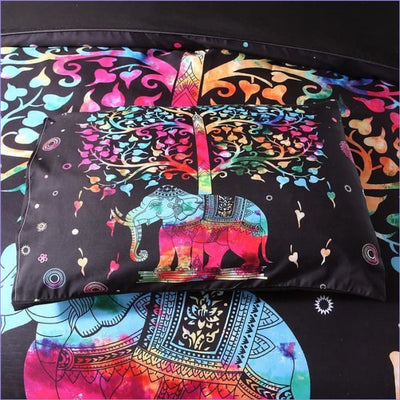 Bohemian Elephant Påslakan Flerfärgad