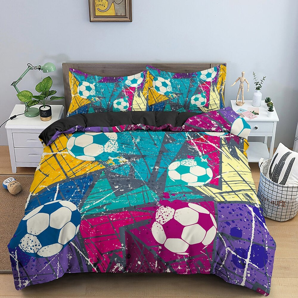 Fotboll Patchwork Påslakan