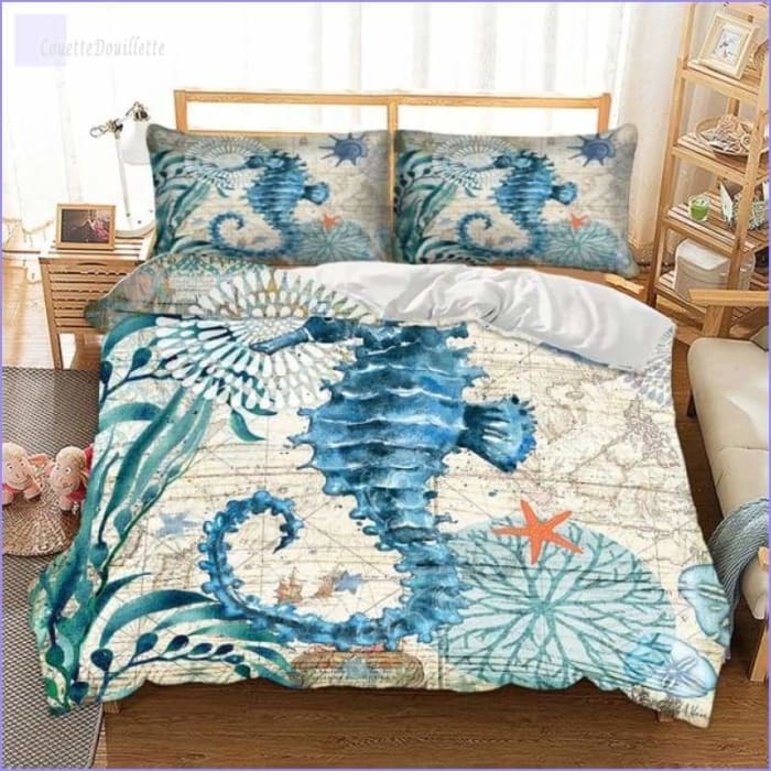 Vintage Seahorse Påslakan