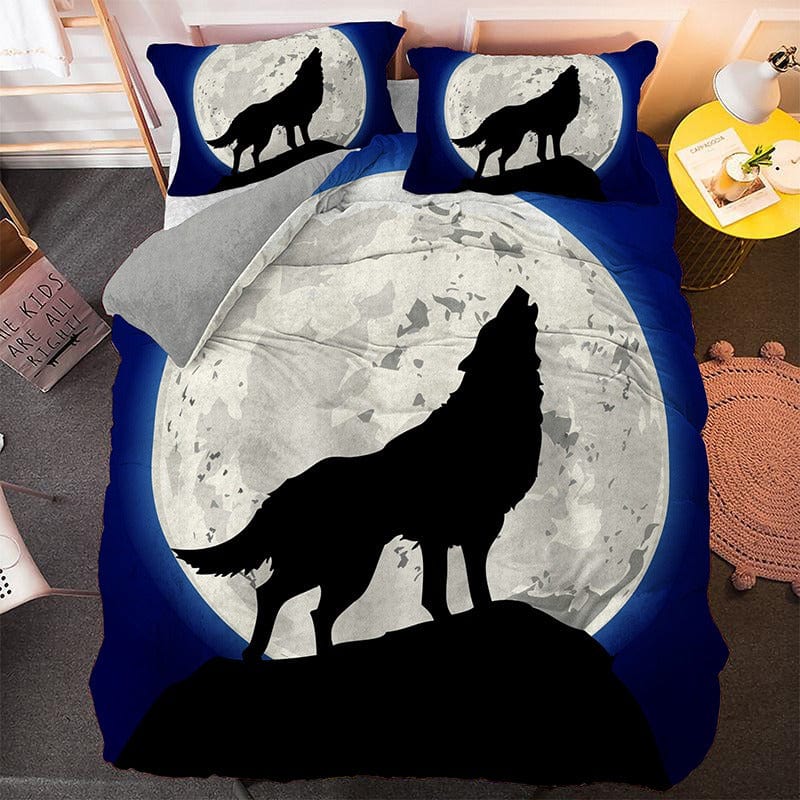 Wolf Moon Pattern Påslakan