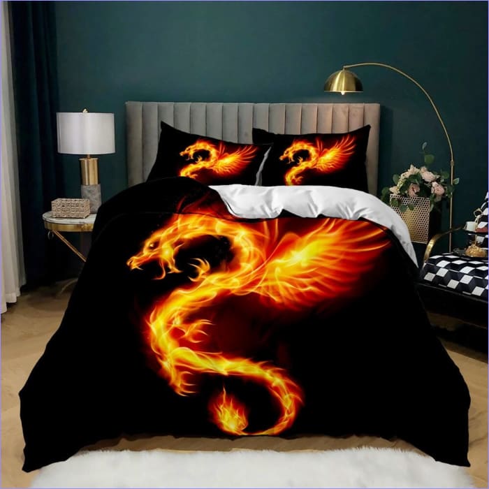 Svart Påslakan Dragon On Fire
