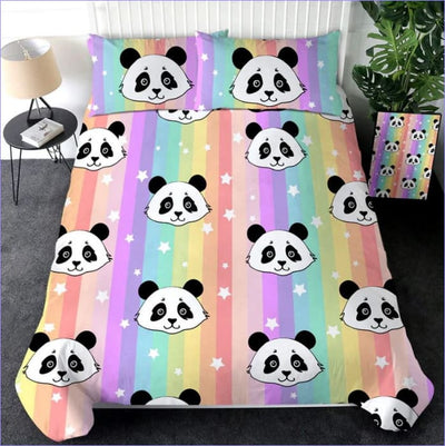 Rainbow Panda Påslakan