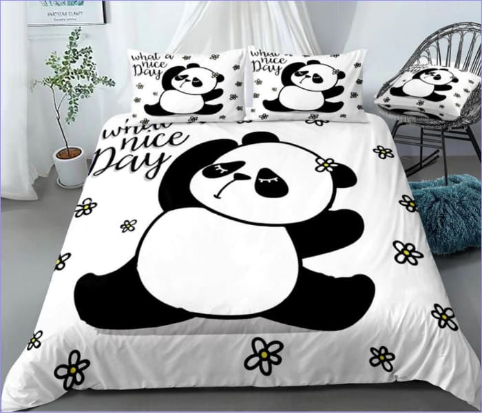Panda Flower Påslakan