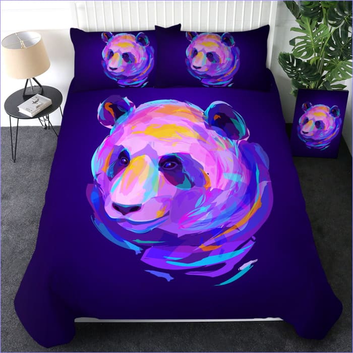 Lila Panda Påslakan