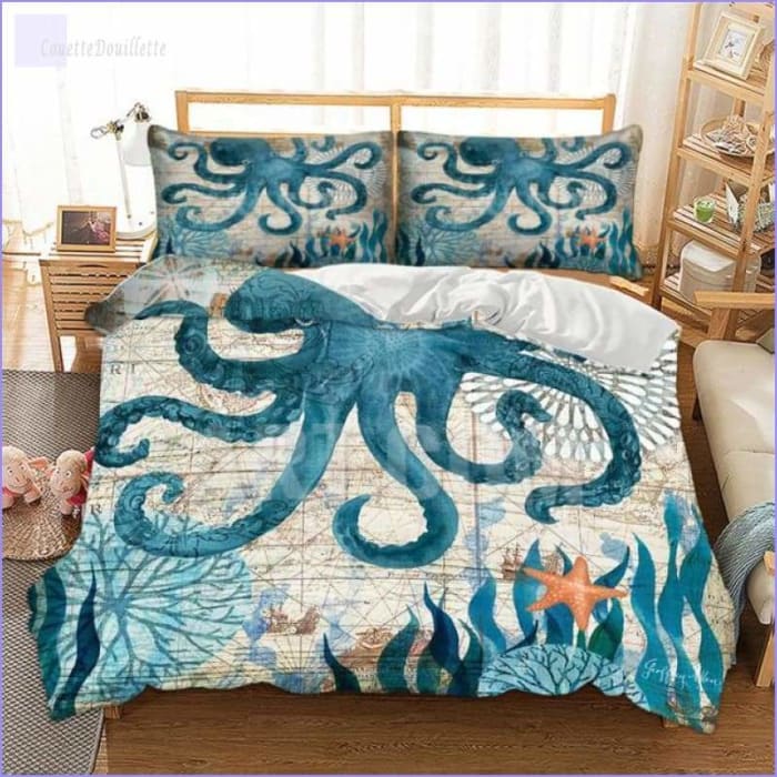 Vintage Octopus Påslakan
