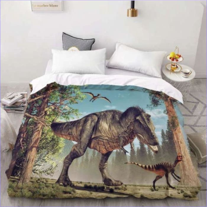 Realistisk Dinosaur Boy Påslakan
