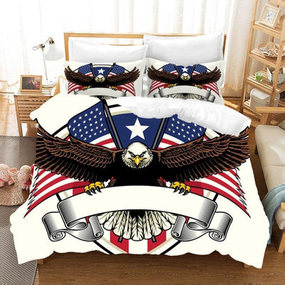 Vintage American Flag Bed Set