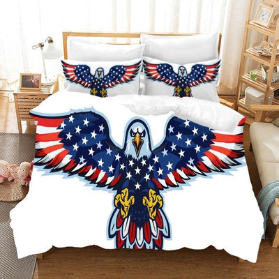 Vintage American Flag Bed Set