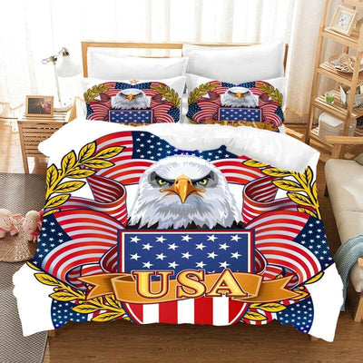 Vintage American Flag Bed Set