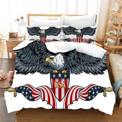 Vintage American Flag Bed Set