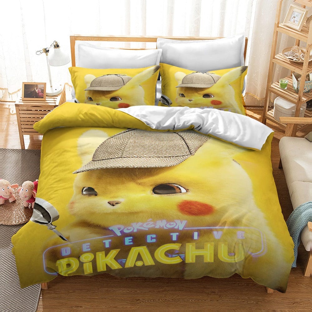 Pikachu 2 Person Sängkläder Set